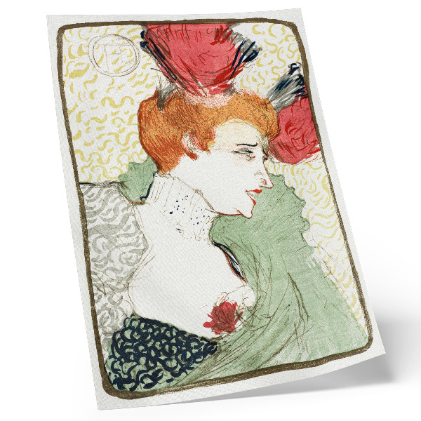 Plakatas svetainei Panelės Lender biustas (1895 m.), didelės raiškos Henri de Toulouse-Lautrec atspaudas
