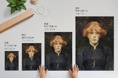 Dekoratyvinis plakatas Aukštos raiškos Henri de Toulouse-Lautrec paveikslas „Karmen“ (apie 1884 m.)