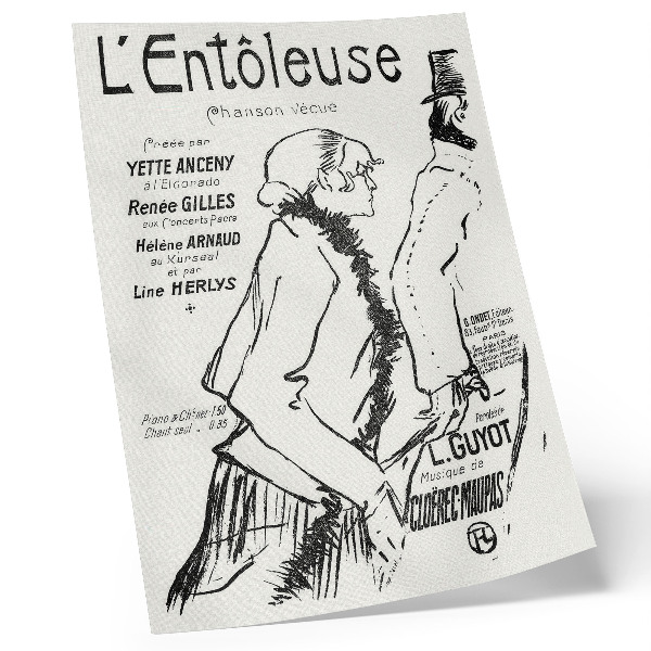 Sieninis plakatas Henri de Toulouse-Lautrec graviūra „Vargšas gatvės klajūnas!“ (1893 m.)