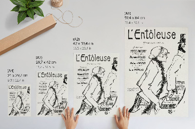 Sieninis plakatas Henri de Toulouse-Lautrec graviūra „Vargšas gatvės klajūnas!“ (1893 m.)