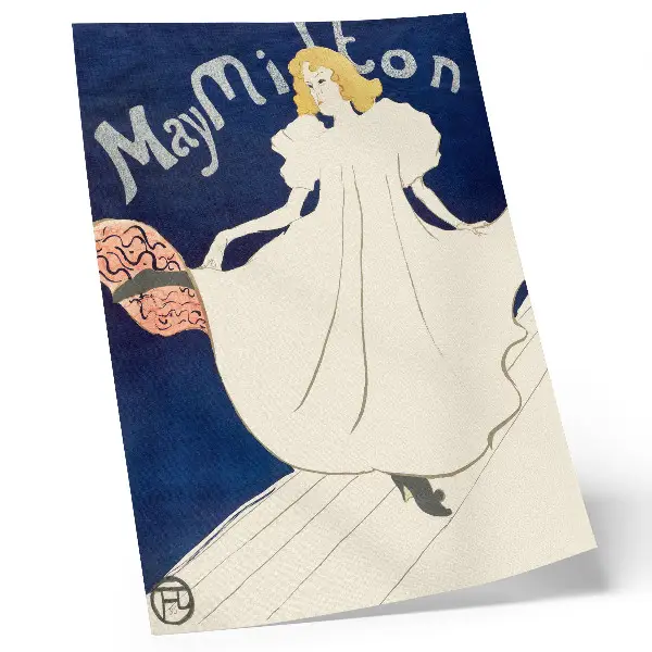 Plakatas svetainei Henri de Toulouse-Lautrec „May Milton“ (1895 m.) didelės raiškos atspaudas