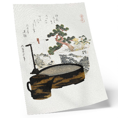 Plakatas svetainei Katsushiki Hokusai's Tea Table (1822) – vintažinis japoniškas spaudinys iš medžio blokelių