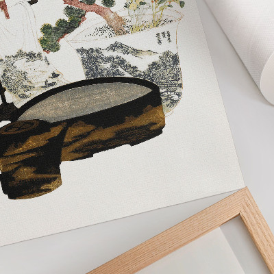 Plakatas svetainei Katsushiki Hokusai's Tea Table (1822) – vintažinis japoniškas spaudinys iš medžio blokelių