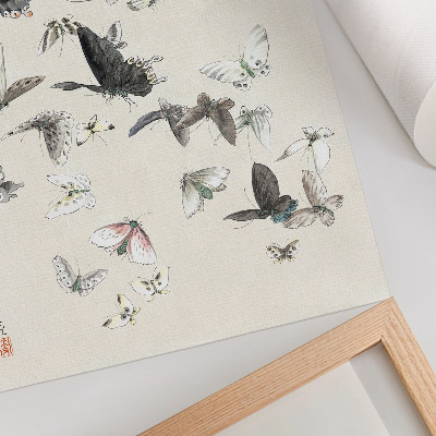 Plakatas Hokusai drugeliai ir kandys