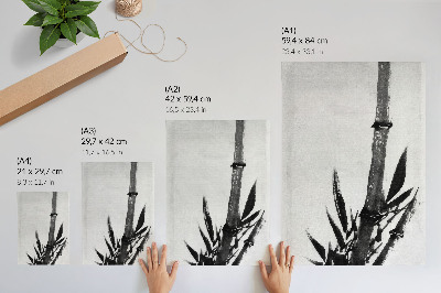 Dekoratyvinis plakatas Katsushika Hokusai (1760–1849) bambukas vintažinėje japonų tapyboje
