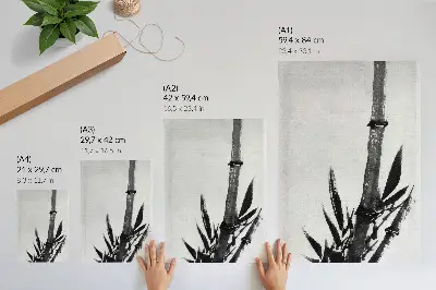 Dekoratyvinis plakatas Katsushika Hokusai bambukas vintažinėje japonų tapyboje