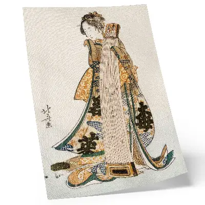 Plakatas svetainei vintažinio ukiyo-e stiliaus japoniškas Hokusai (1760-1849) motyvas