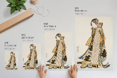 Plakatas svetainei Japoniškas Hokusai (1760-1849) vintažinio ukiyo-e stiliaus