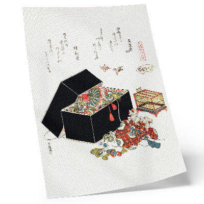 Plakatas Hokusai japoniška papuošalų dėžutė (1822 m.)
