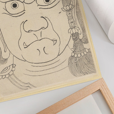 Sieninis plakatas Fudō Myōō kaukė, Katsushika Hokusai mokykla