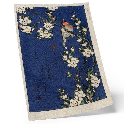 Plakatas svetainei Katsushika Hokusai (1760-1849), Robinas ant vyšnių žiedų