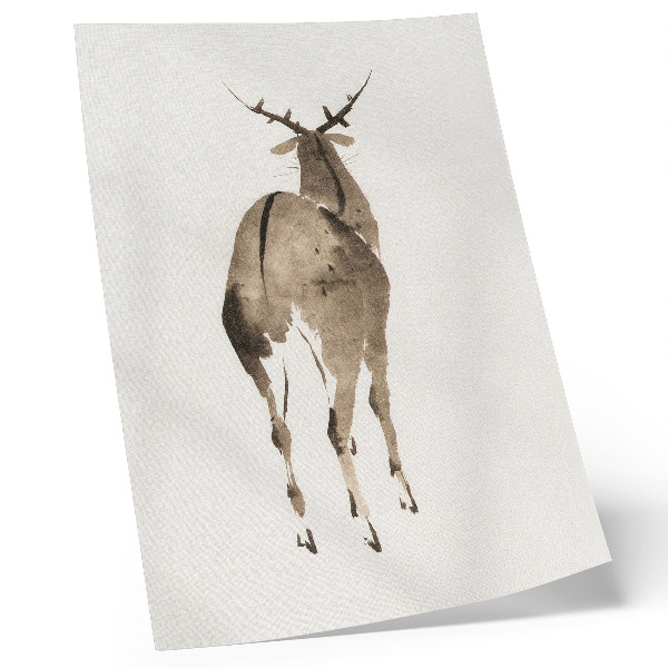 Plakatas Katsushiki Hokusai's Deer (1904), vintažinė gyvūnų iliustracija
