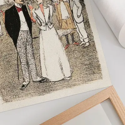 Sieninis plakatas Théophile Alexandre Steinlen graviūra Amžinasis trio 1899 m.