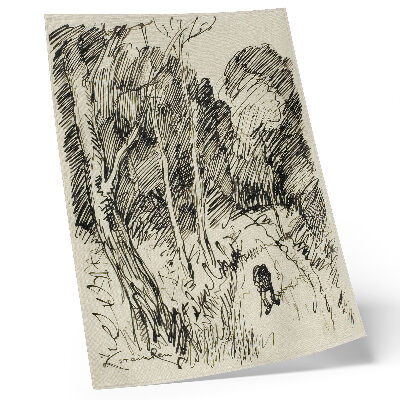 Plakatas Miško peizažas su valkata, autorius Théophile-Alexandre Pierre Steinlen