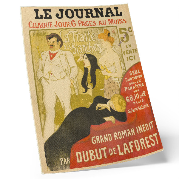 Dekoratyvinis plakatas „La Traite des Blanches“, autorius Théophile-Alexandre Pierre Steinlen