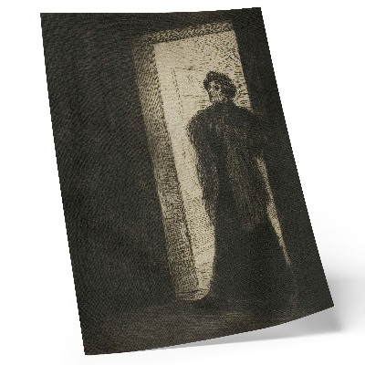 Plakatas svetainei Ant slenksčio, autorius Théophile-Alexandre Pierre Steinlen