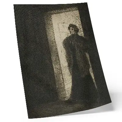 Plakatas svetainei Théophile-Alexandre Pierre Steinlen meno kūrinys „Ant slenksčio“