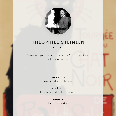 Plakatas svetainei Ant slenksčio, autorius Théophile-Alexandre Pierre Steinlen