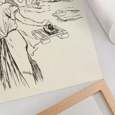 Plakatas su Alexandre Steinlen kūriniu „Les Blanchisseuses“