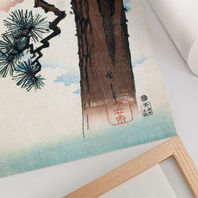 Dekoratyvinis plakatas Japoniška pušis (1842-1843) Ukiyo-e, Utagawa Hiroshige
