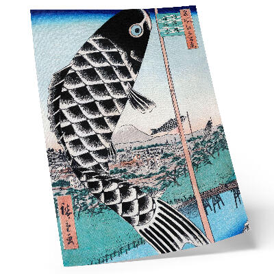 Plakatas svetainei Utagavos Hiroshige's Suidobashi ir Surugadai tiltas (1857)