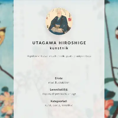 Utagavos Hiroshigės plakatas „Suidobashi ir Surugadai tiltas“ (1857) svetainei skirta sienų dekoracija
