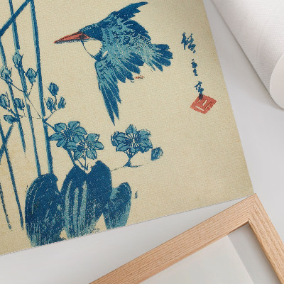 Plakatas svetainei Utagawa Hiroshige karališkoji žvejyba ir monochorija