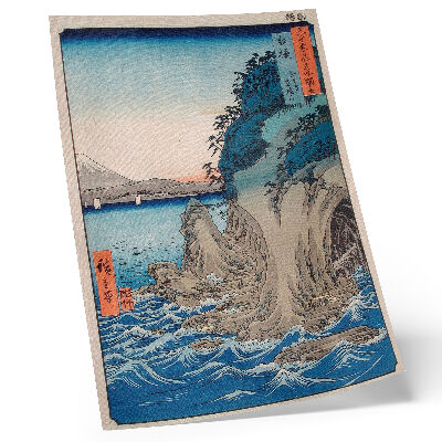 Dekoratyvinis plakatas Įėjimas į urvą Enosimos saloje Sagami provincijoje, Nr. 15, Utagawa Hiroshige