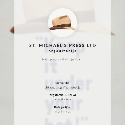 Dekoratyvinis plakatas Laikyk tai po skrybėle! (1940-ųjų) didelės raiškos plakatas, kurį išleido „St. Michael's Press Ltd“.
