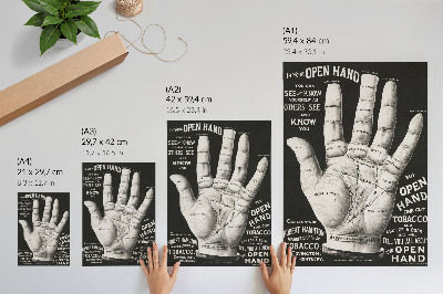 Sieninis plakatas Atvira ranka, delnų skaitymas