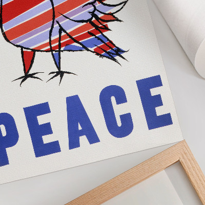 Plakatas Beno Shahno „McCarthy Peace“ (1968 m.) su paukščiu