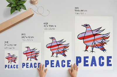 Plakatas Beno Shahno „McCarthy Peace“ (1968 m.) su paukščiu