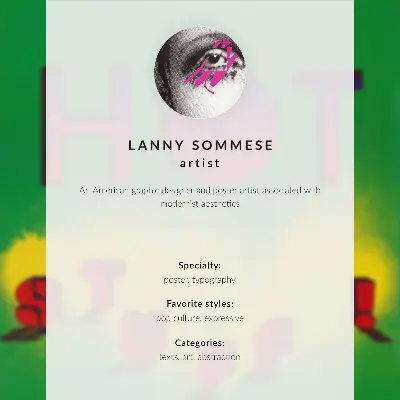 Lanny Sommese plakatas Karšti dalykai (1985) plakatas svetainei