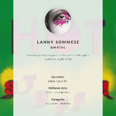 Plakatas svetainei Karšti dalykai! (1985) – Lanny Sommese plakatas