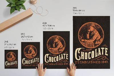 Sieninis plakatas Webbo šokoladas (1843 m.) – chromolitografija