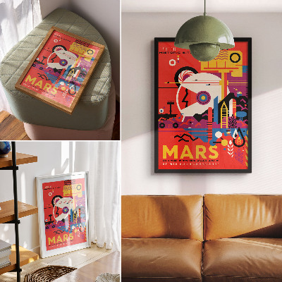 Plakatas svetainei Kosminė kelionė į Marso planetą