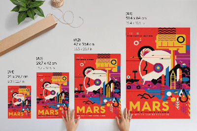 Plakatas svetainei Kosminė kelionė į Marso planetą