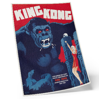 Sieninis plakatas Danų filmo „King Kongas“ (1933 m.) plakatas