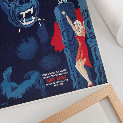 Sieninis plakatas Danų filmo „King Kongas“ (1933 m.) plakatas