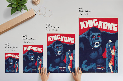 Sieninis plakatas Danų filmo „King Kongas“ (1933 m.) plakatas