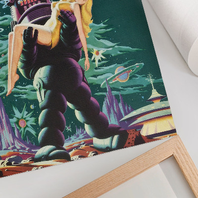 Plakatas svetainei Uždraustoji planeta su robotu Robiu (1956)