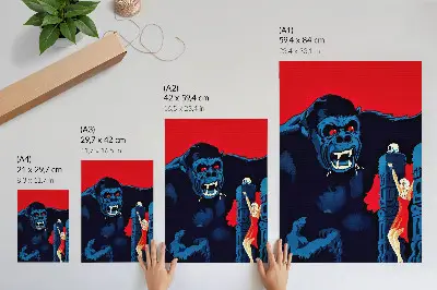 Sieninis plakatas danų filmo „King Kongas“ (1933 m.)