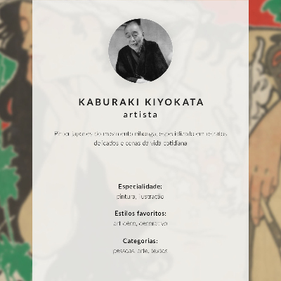 Plakatas 1909 m. vasario mėn. (1909 m.), autorius Kaburaki Kiyokata
