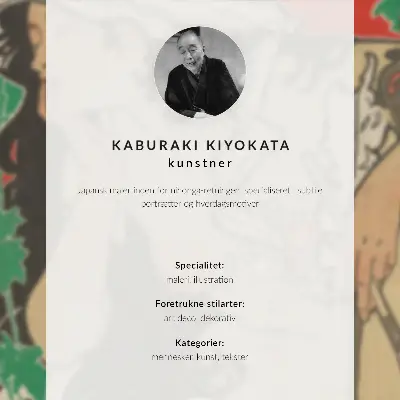 Plakatas 1909 m. vasario mėn., autorius Kaburaki Kiyokata