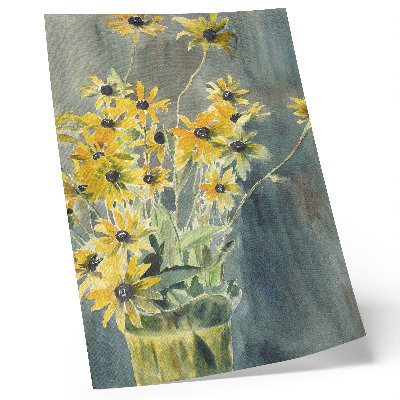 Sieninis plakatas Hannah Borger Overbeck „Vaza su rudbekijomis“ (1915 m.)