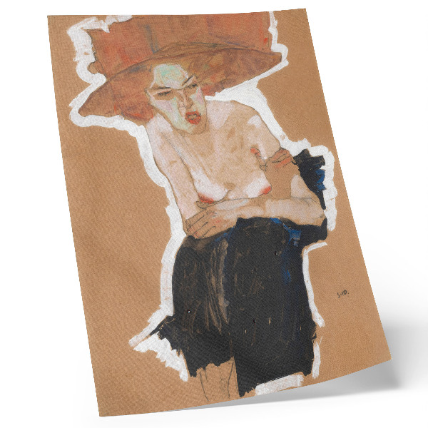 Sieninis plakatas „Išdykėlis“ (1910 m.), didelės raiškos Egono Schiele paveikslas