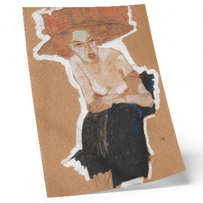 Sieninis plakatas „Išdykėlis“ (1910 m.), didelės raiškos Egono Schiele paveikslas