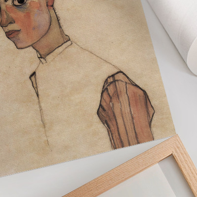 Sieninis plakatas Egono Schiele'o autoportretas (1910 m.)