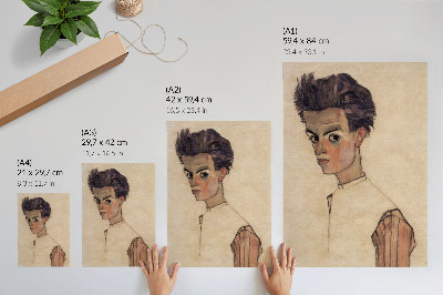 Sieninis plakatas Egono Schiele'o autoportretas (1910 m.)