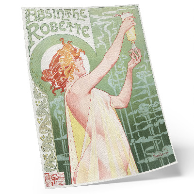 Dekoratyvinis plakatas Absinthe Robette chromolitografija „Privat Livemont“ (1896 m.)